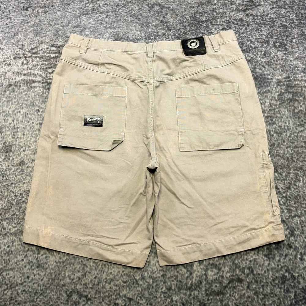 Vintage Enyce Cargo Shorts Mens 40 Tan Baggy Skater Hip-Hop Y2K‎